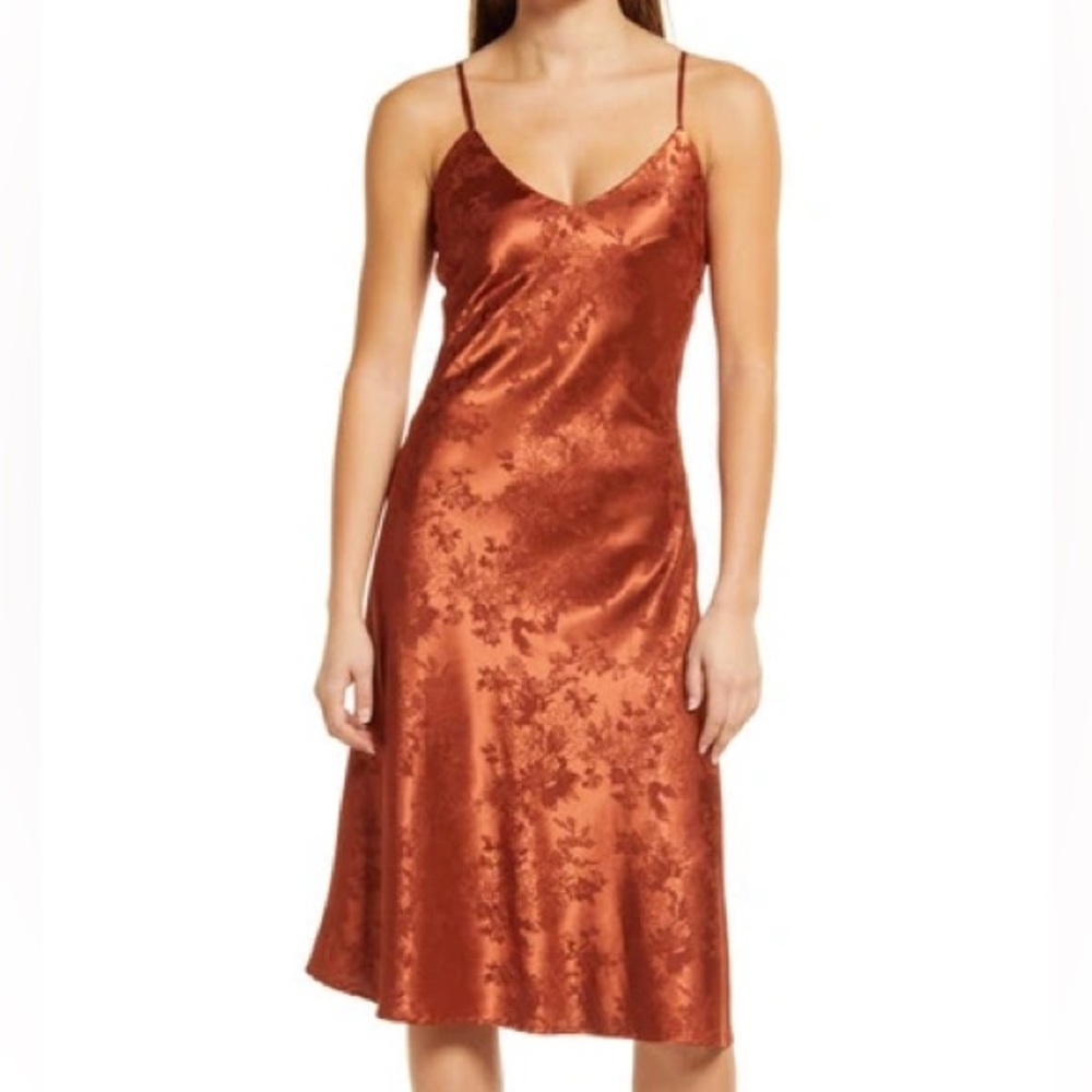 Lulus floral satin slipdress, size XL